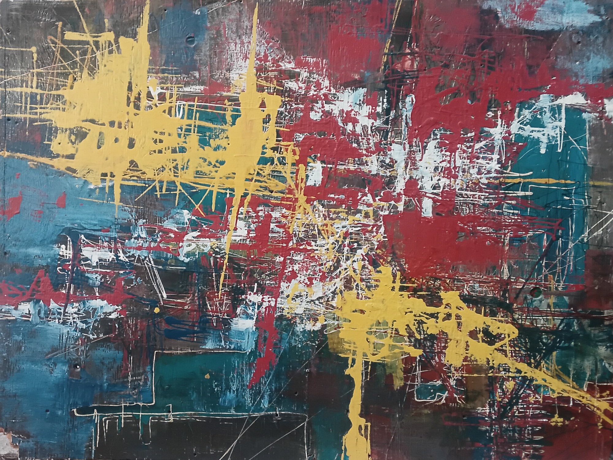 Yellow Dog on Bridge